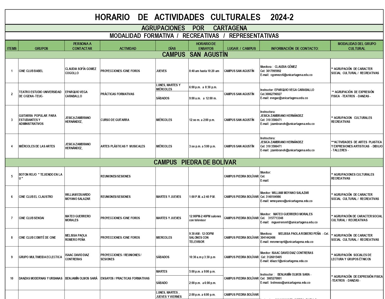 HORARIO GENERAL GRUPO CULTURAL POR CARTAGENA 2024 2 page 0001