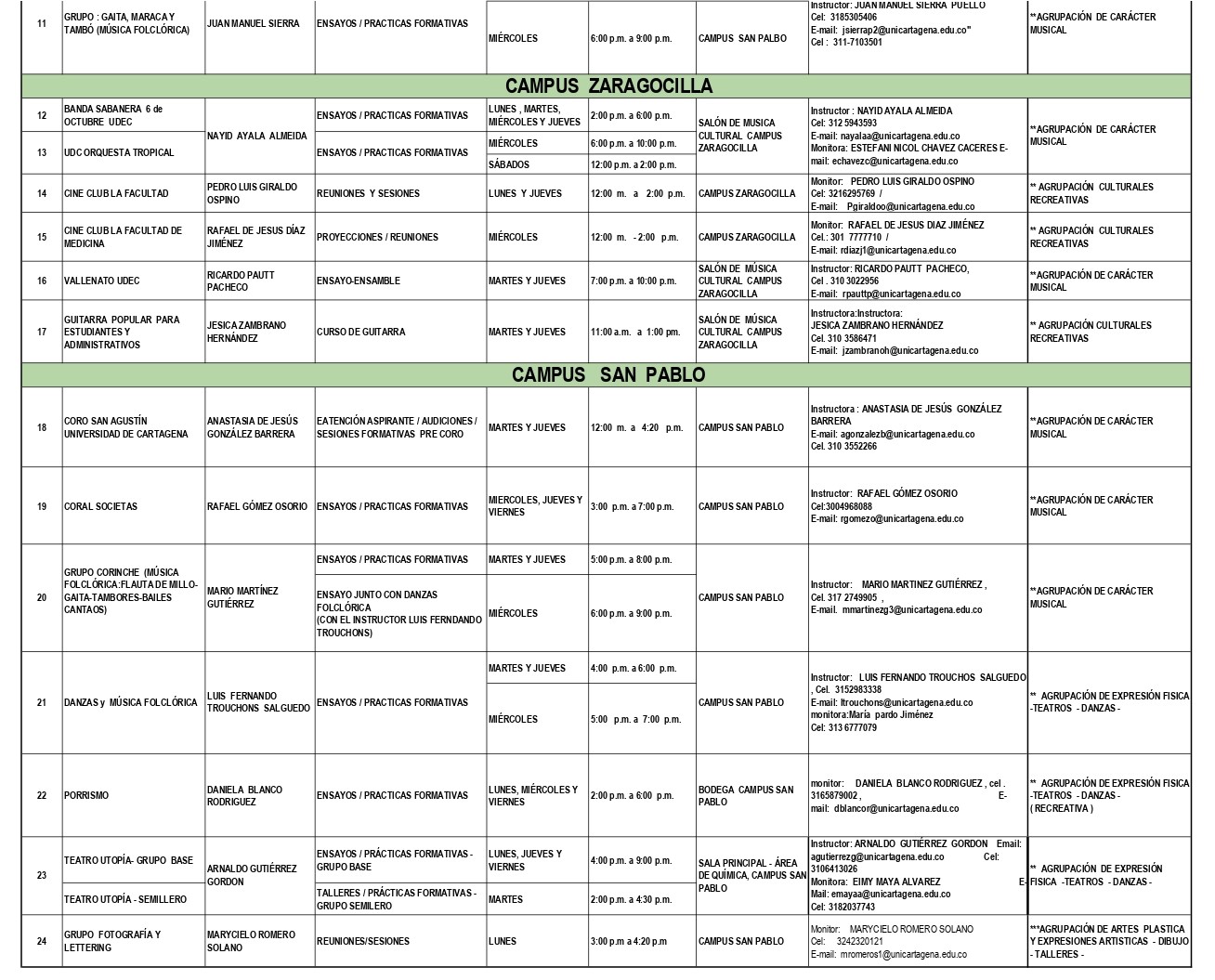 HORARIO GENERAL GRUPO CULTURAL POR CARTAGENA 2024 2 page 0002